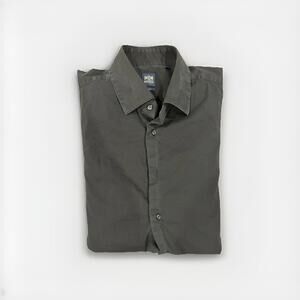 BOGGI MILANO MENS DRESS SHIRT BLACK 17/43 XL SLIM FIT MADE IN ROMANIA VGC!